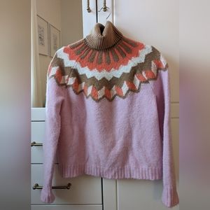 JCrew pink  Fair Isle sweater in size small